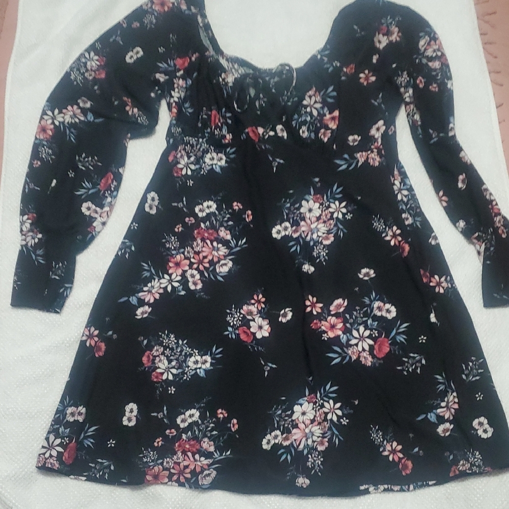 Lily Rose Black Top with Subtle Floral Accent